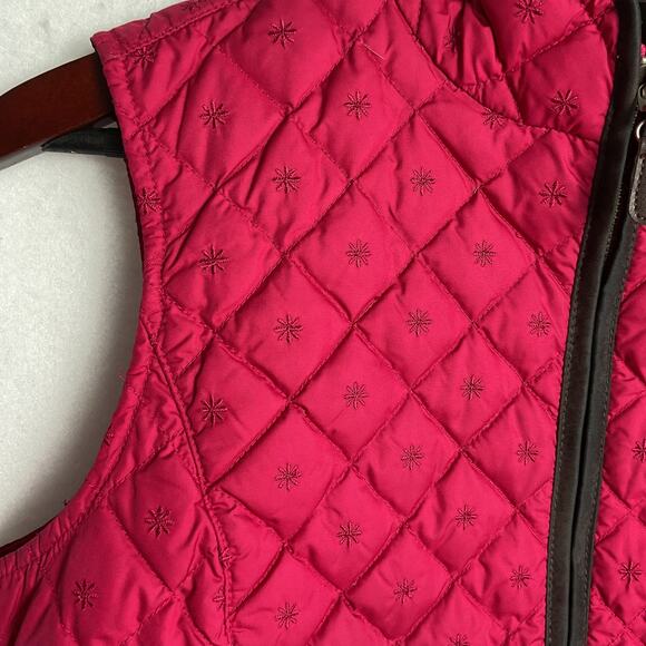 Eddie Bauer Womens Premium Goose Down Vest Full Zip Petite Medium Red - Picture 4 of 16